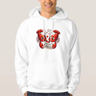 Lobster Kärlek Puns Hoodie