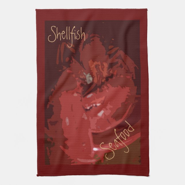 Lobster Klo Shellfish Seafood Kökshandduk (Vertikal)