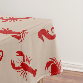 Lobster krab seahorse crimson beige mönster