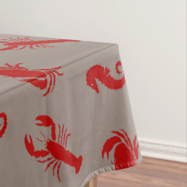 Lobster krab seahorse crimson greige mönster
