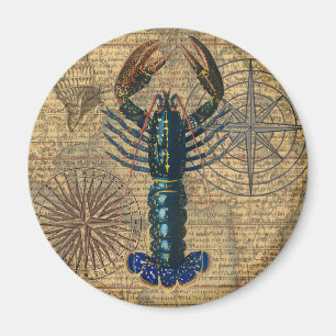 Lobster Kräftor Shellfish Seafood Ocean Magnet