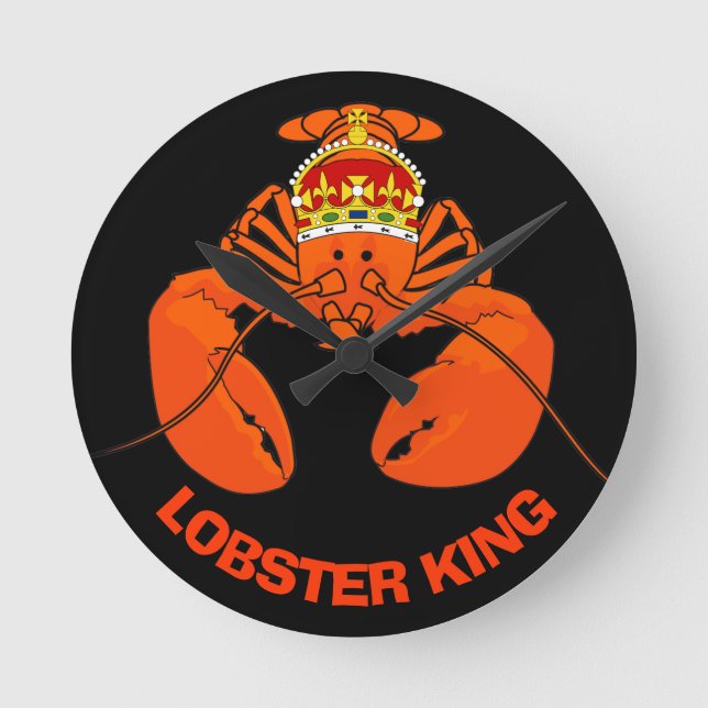 Lobster Kung Rund Klocka (Framsida)