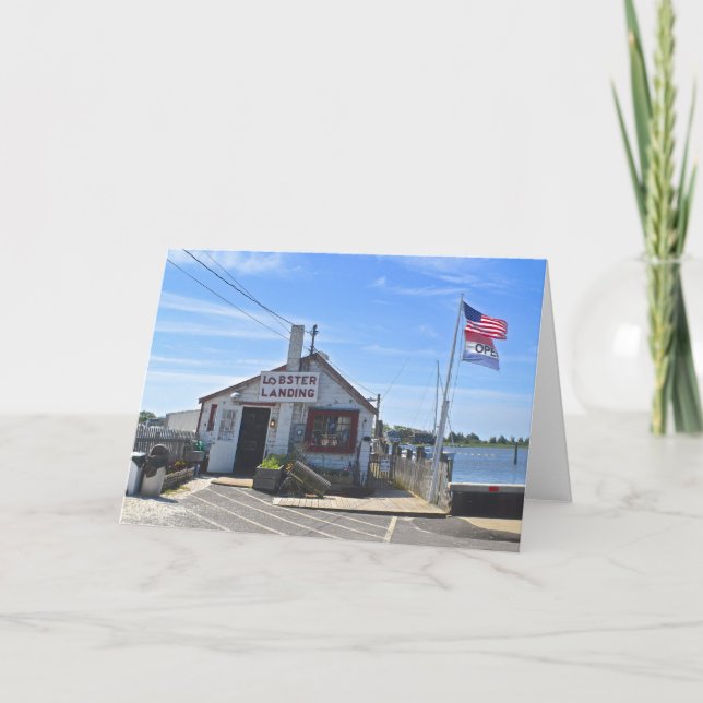 Lobster Landing Notecard Kort (Framsida)