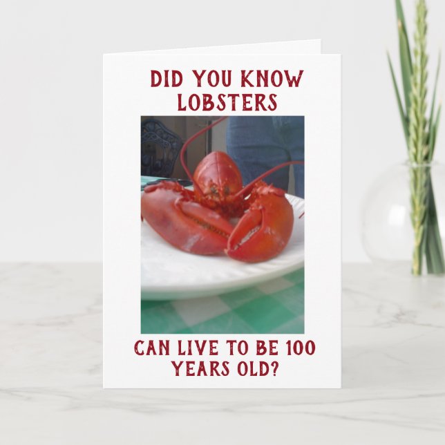 LOBSTER LEVER ATT VARA "100" KÄNNER UNG NU? KORT (Framsida)