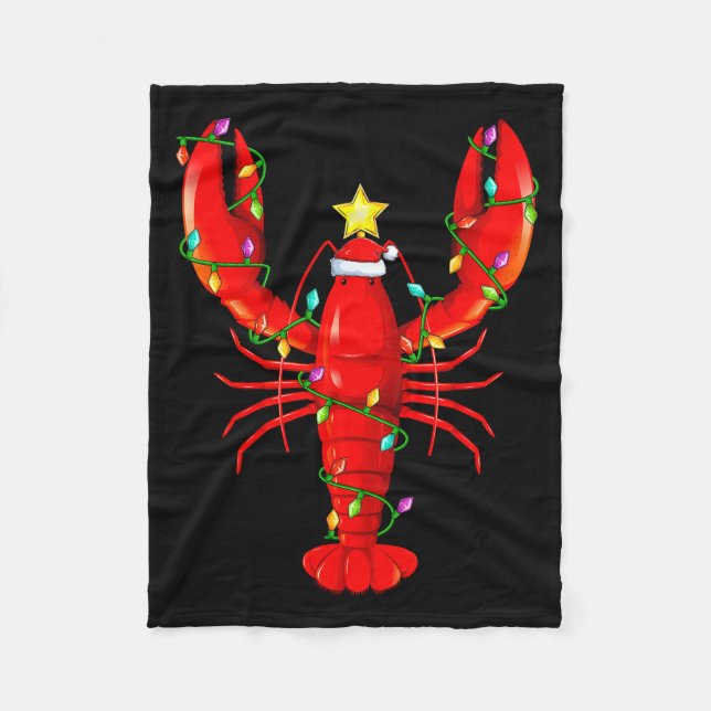 Lobster Lighting Xmas Tree Matching Lobster Christ Fleecefilt (Framsidan)