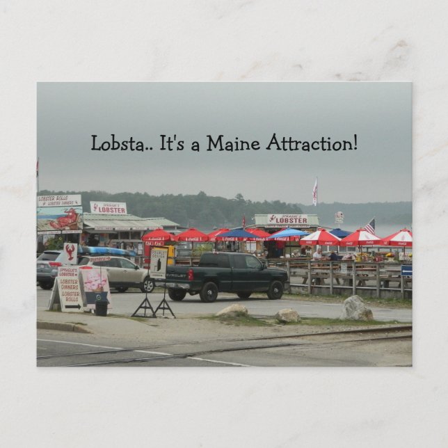Lobster Lobsta Maine attraktion wiscasset Sign PC Vykort (Framsida)