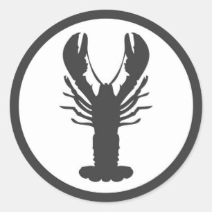 LOBSTER LOGOTYP STICKER RUNT KLISTERMÄRKE