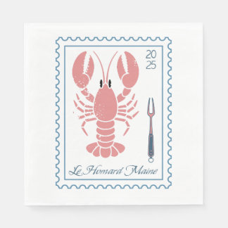 Lobster Maine New England Nautical Ocean Seafood Pappersservett