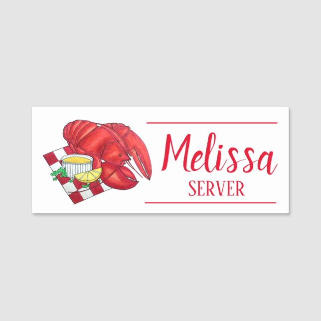 Lobster Maine Seafood Shack Restaurant Fishmarket Namnbricka (Framsida)