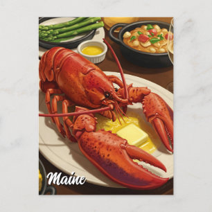 Lobster Maine Travel Vykort