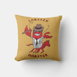 Lobster Mobster 🦞 Tecknad Gangster Kudde