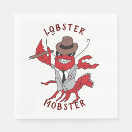 Lobster Mobster 🦞 Tecknad Gangster Pappersservett