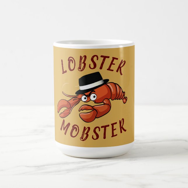 Lobster Mobster 🦞 Wide Eyed Cute Tecknad Gangster Kaffemugg (Center)
