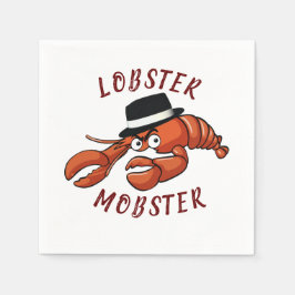 Lobster Mobster 🦞 Wide Eyed Cute Tecknad Gangster Pappersservett