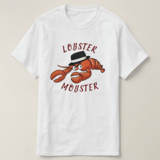 Lobster Mobster 🦞 Wide Eyed Cute Tecknad Gangster T Shirt