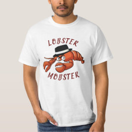 Lobster Mobster 🦞 Wide Eyed Cute Tecknad Gangster T Shirt