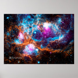 Lobster Nebula, NGC 6357 - Cosmic 'Winter' Wonderl Poster