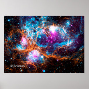 Lobster Nebula, NGC 6357 - Cosmic 'Winter' Wonderl Poster