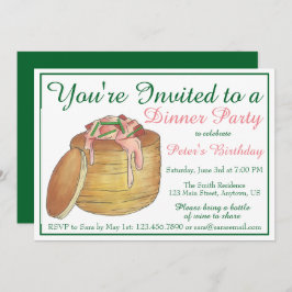 Lobster Newburg New York City Seafood Dinner Inbjudningar