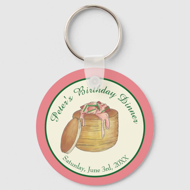 Lobster Newburg Newberg Seafood Dinner Party Nyckelring (Framsida)