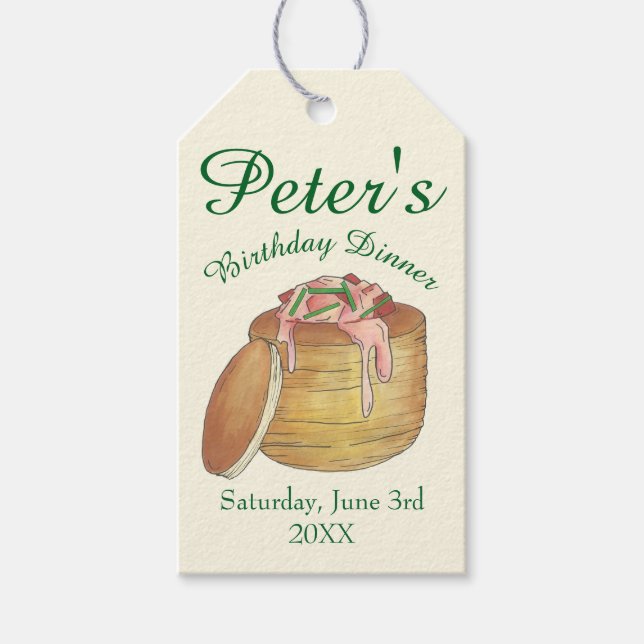 Lobster Newburg Newberg Seafood Dinner Party Presentetikett (Framsidan)