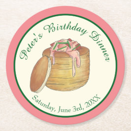 Lobster Newburg Newberg Seafood Dinner Party Underlägg Papper Rund