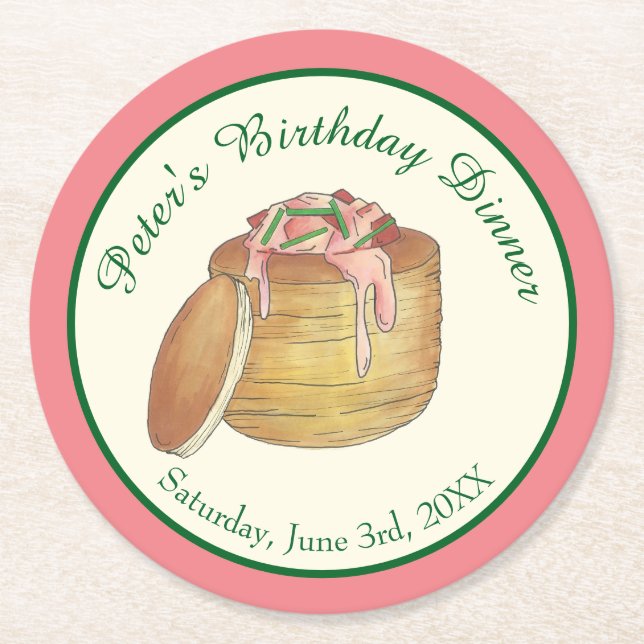 Lobster Newburg Newberg Seafood Dinner Party Underlägg Papper Rund (Framsidan)