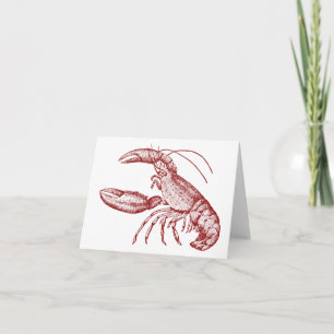 Lobster Notecards Kort