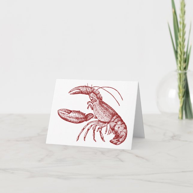Lobster Notecards Kort (Framsida)