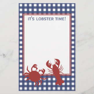 Lobster och Crab Brevpapper