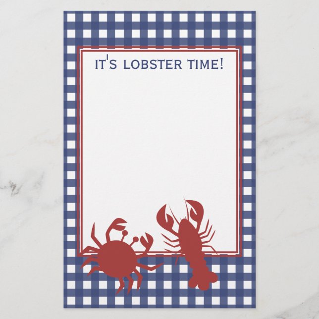 Lobster och Crab Brevpapper (Framsida)