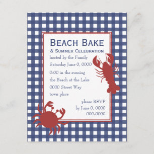 Lobster och Crab Inbjudningar