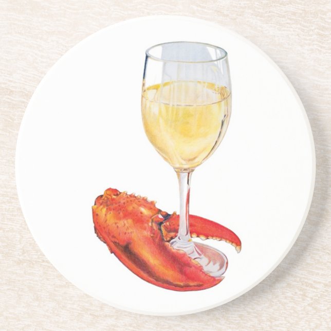 Lobster och Vin Underlägg (Framsidan)
