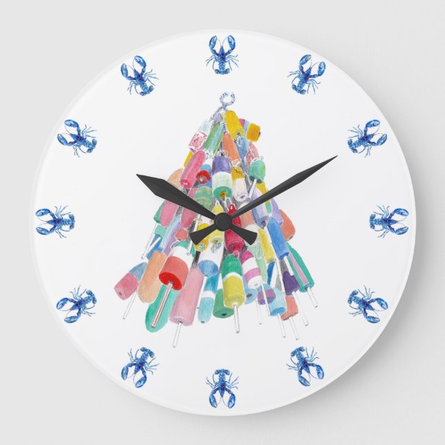 Lobster O'Clock - Blue Stor Klocka (Framsida)