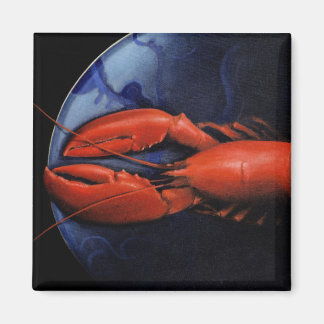 Lobster på Tiffany Plate Magnet
