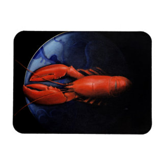 Lobster på Tiffany Plate Magnet