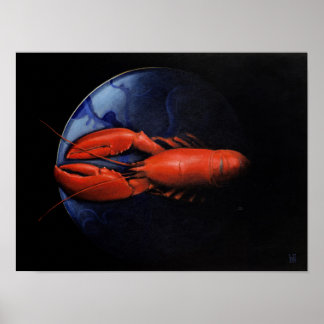 Lobster på Tiffany Plate Poster