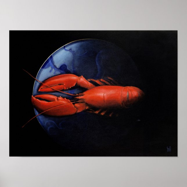 Lobster på Tiffany Plate Poster (Framsidan)