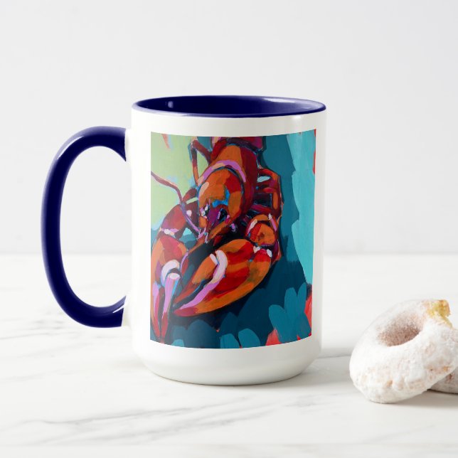 Lobster Painting - Beach Home Decor Mugg (Med munk)