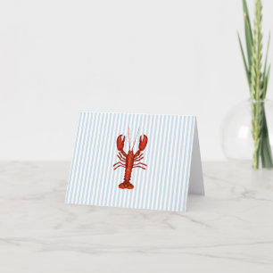 Lobster Painting Nautical Blue Rand Kusten Kort