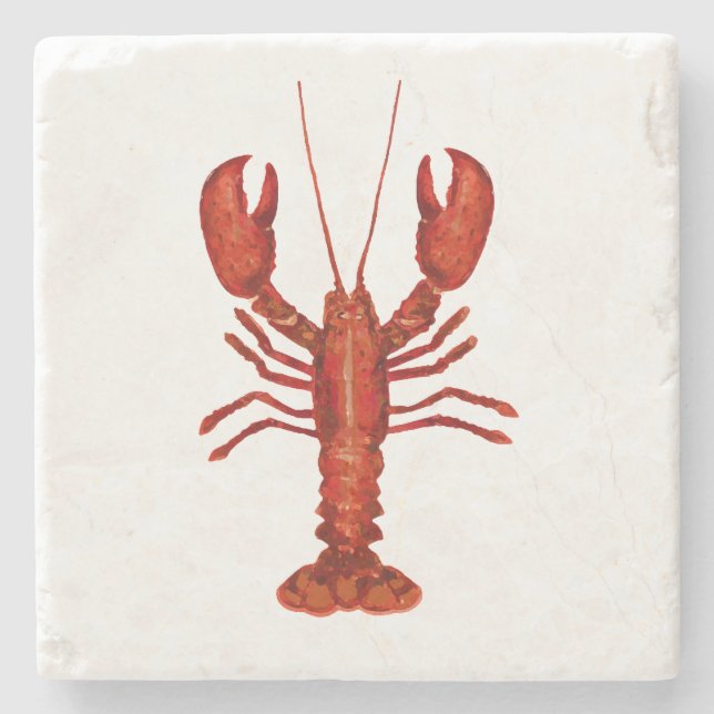 Lobster Painting Nautical Coastal Stenunderlägg (Framsidan)