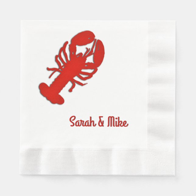 Lobster Personlig Pappersservett (Framsidan)
