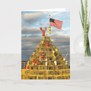 Lobster Pots Träd i Plymouth, MORSA Helgkort