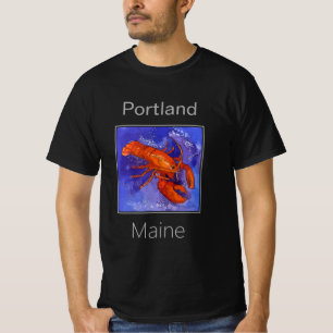 Lobster, Red and Lila, Portland, Maine T Shirt