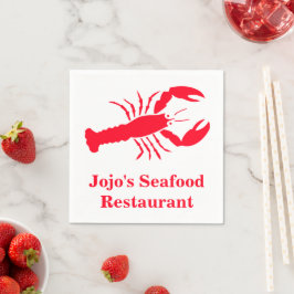 Lobster Red (Namn) Jojo's Seafood Restaurant Pappersservett