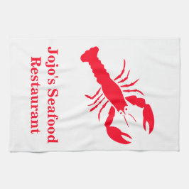 Lobster Red White Jojo's(Namn) Seafood Restaurant Kökshandduk