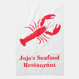 Lobster Red White Jojo's(Namn) Seafood Restaurant Kökshandduk