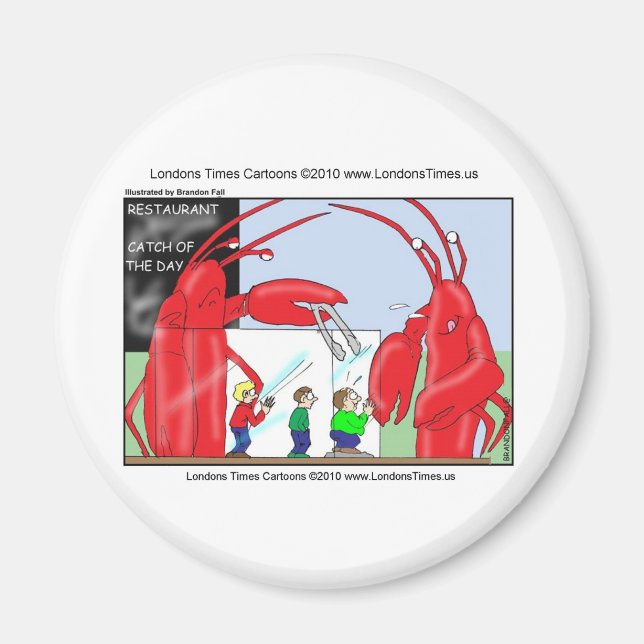 Lobster Restaurant Funny Tees Mugg & Gifts Magnet (Framsidan)