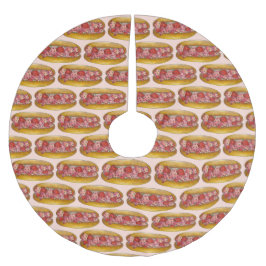 Lobster Roll Portland Maine Seafood Sandwich Julgransmatta Borstad Polyester