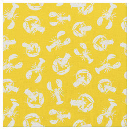 Lobster Seafood Gult White Coastal Tyg